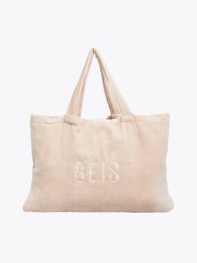 BÉIS The Terry Towel Tote in Beige